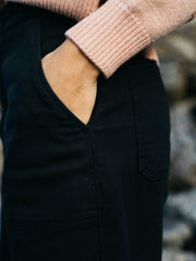 Yarrel Canvas Trouser in Black