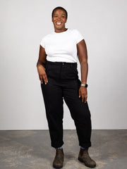 Yarrel Canvas Trouser in Black