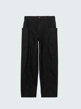 Organic Cotton Barrel Trouser in Black - Croft