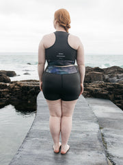 Natural Rubber Bikini Top in Raven Lofi Print - Kaia