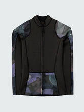 Natural Rubber Long Sleeve Top in Raven Lofi Print - Kaia