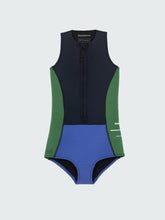Natural Rubber Yulex Swimsuit in Navy/Lake/Green - Kaia