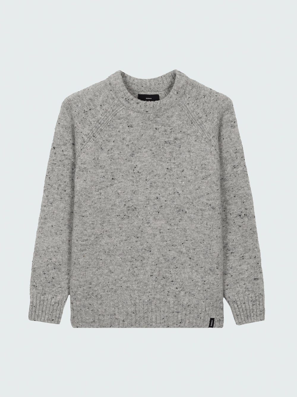 Wool Crew Neck Knit Jumper in Dove Grey - Farne
