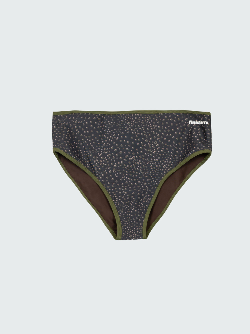 Recycled Bikini Pant in Brown Print - Ailla