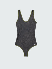 Recycled Scoop Swimsuit Top in Brown Print -Ailla