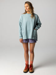 Vintage Inspired Blue Stone Sweatshirt - Awen