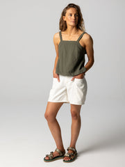 Hemp Cami Top in Olive - Morva