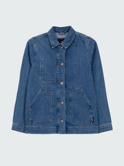 Yarrel Denim Chore Jacket in Washed Indigo
