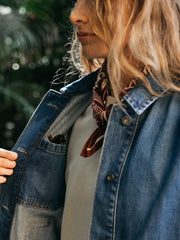 Yarrel Denim Chore Jacket in Washed Indigo