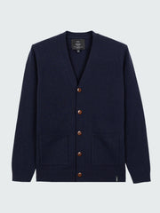 Wool Cardigan in Navy - Columba