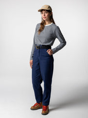 Organic Canvas Trouser in Blue - Yarrel