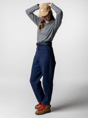 Organic Canvas Trouser in Blue - Yarrel