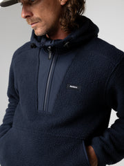 Recycled Fleece Hoodie in Navy - Bolster