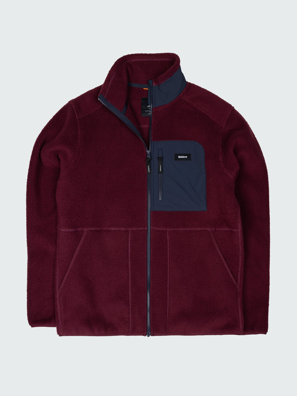Recycled Fleece Jacket in Plum/Navy - Bolster