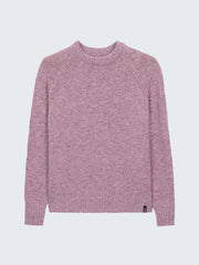 Merino Crew Knit Jumper in Purple - Farne