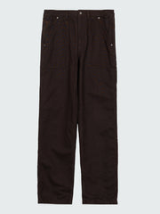 Organic Cotton Flannel Lined Trousers in Brown