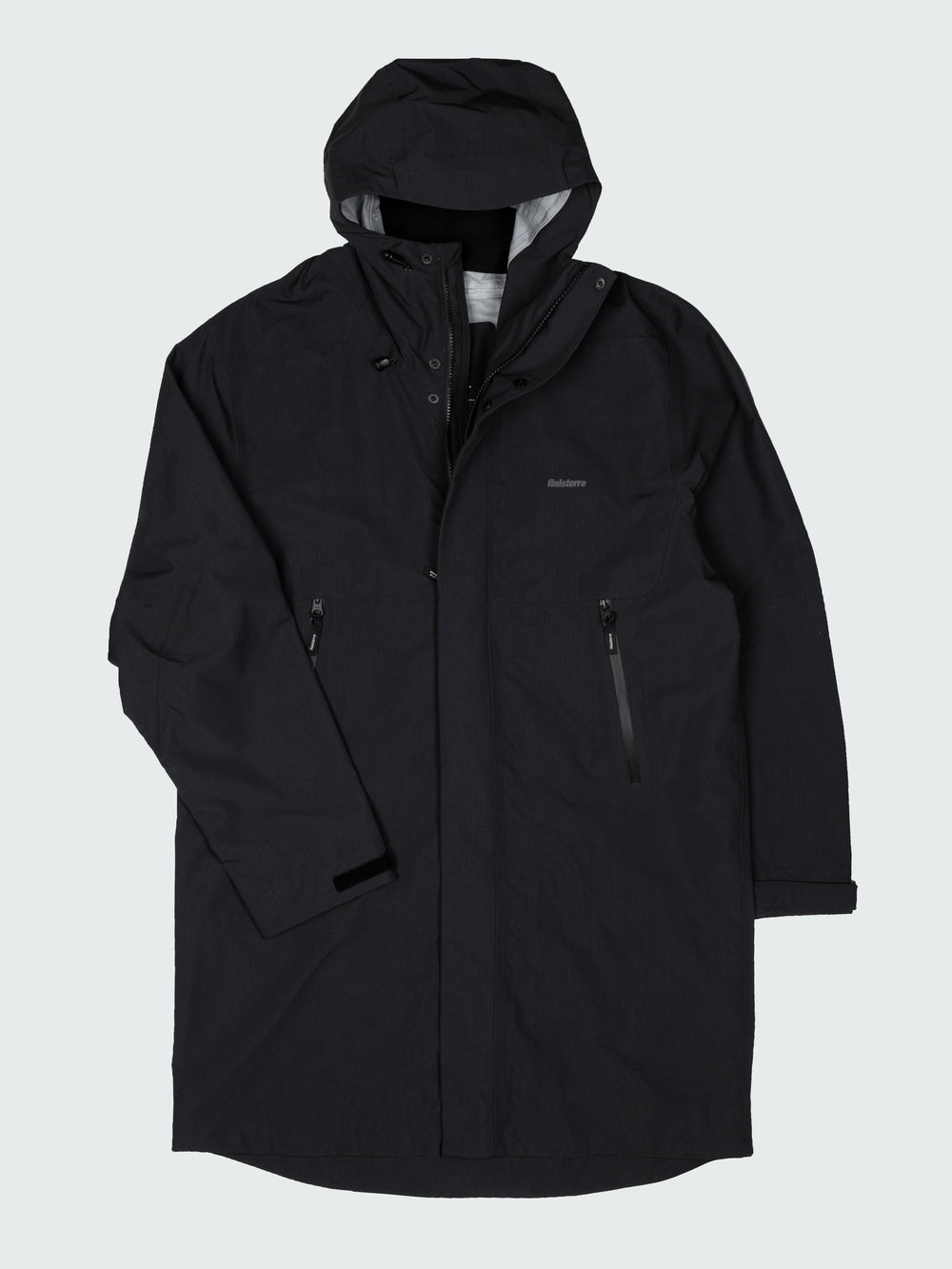 Recycled Longline Waterproof in Black