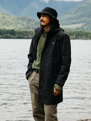 Recycled Longline Waterproof in Black