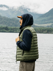 Recycled Gilet in Seagrass - Nimbus