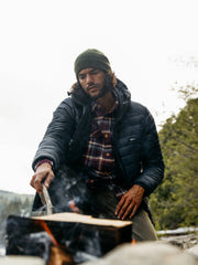 Recycled Hooded Jacket in Navy - Nimbus