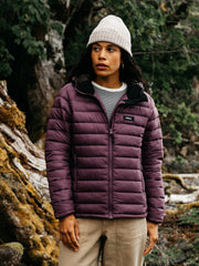 Recycled Hooded Jacket in Plum - Nimbus
