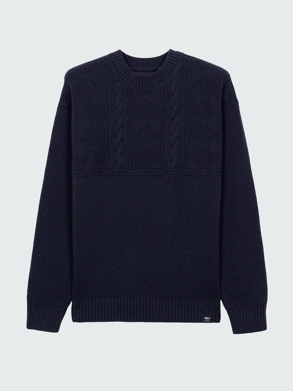Wool Knit Jumper in Navy - Polperro