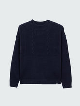 Wool Knit Jumper in Navy - Polperro