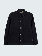 Organic Cotton Flannel Lined Chore Jacket in Black - Yarrel