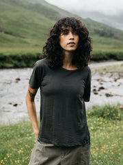 Merino T-Shirt Baselayer in Raven Black - Seeker