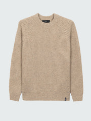 Wool Knit Jumper in Oatmeal - Mora