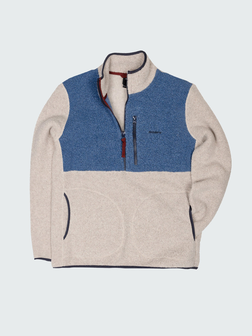 Hegen 1/4 Zip Fleece in Coastal Fjord/Oatmeal