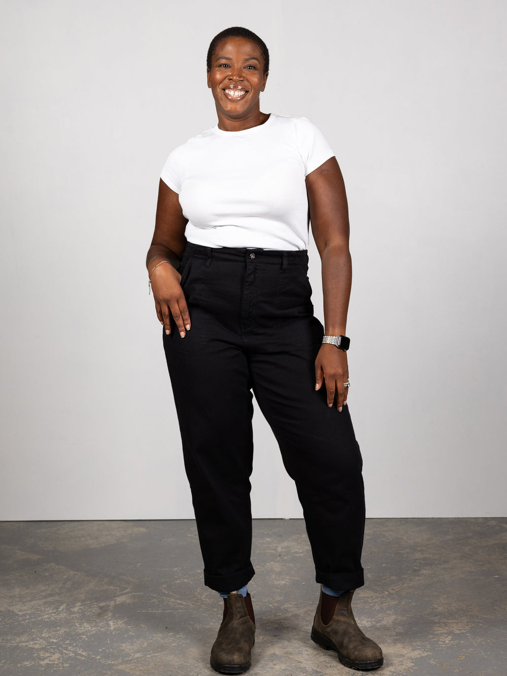 Yarrel Canvas Trouser in Black