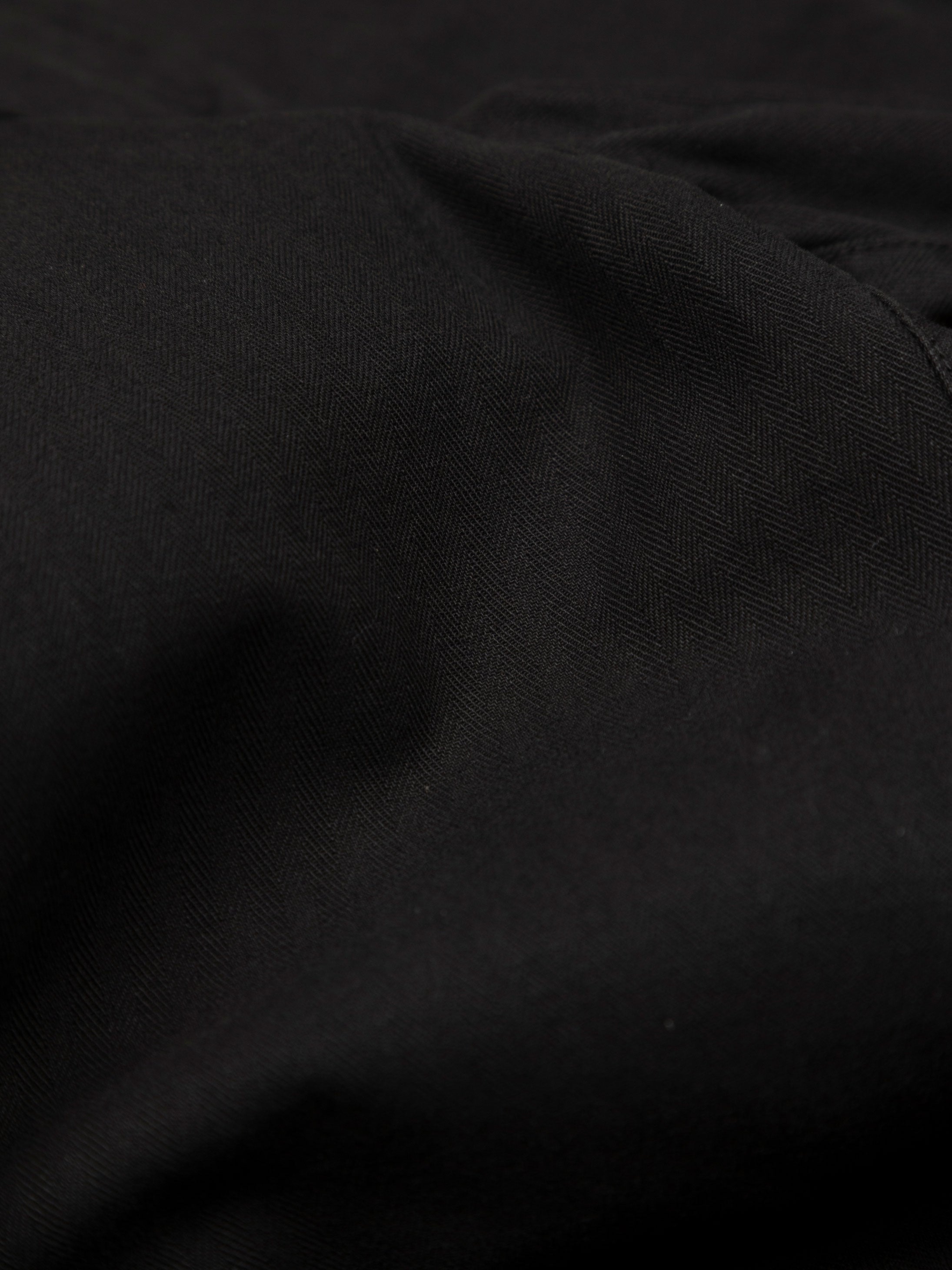 Organic Cotton Barrel Trouser in Black - Croft