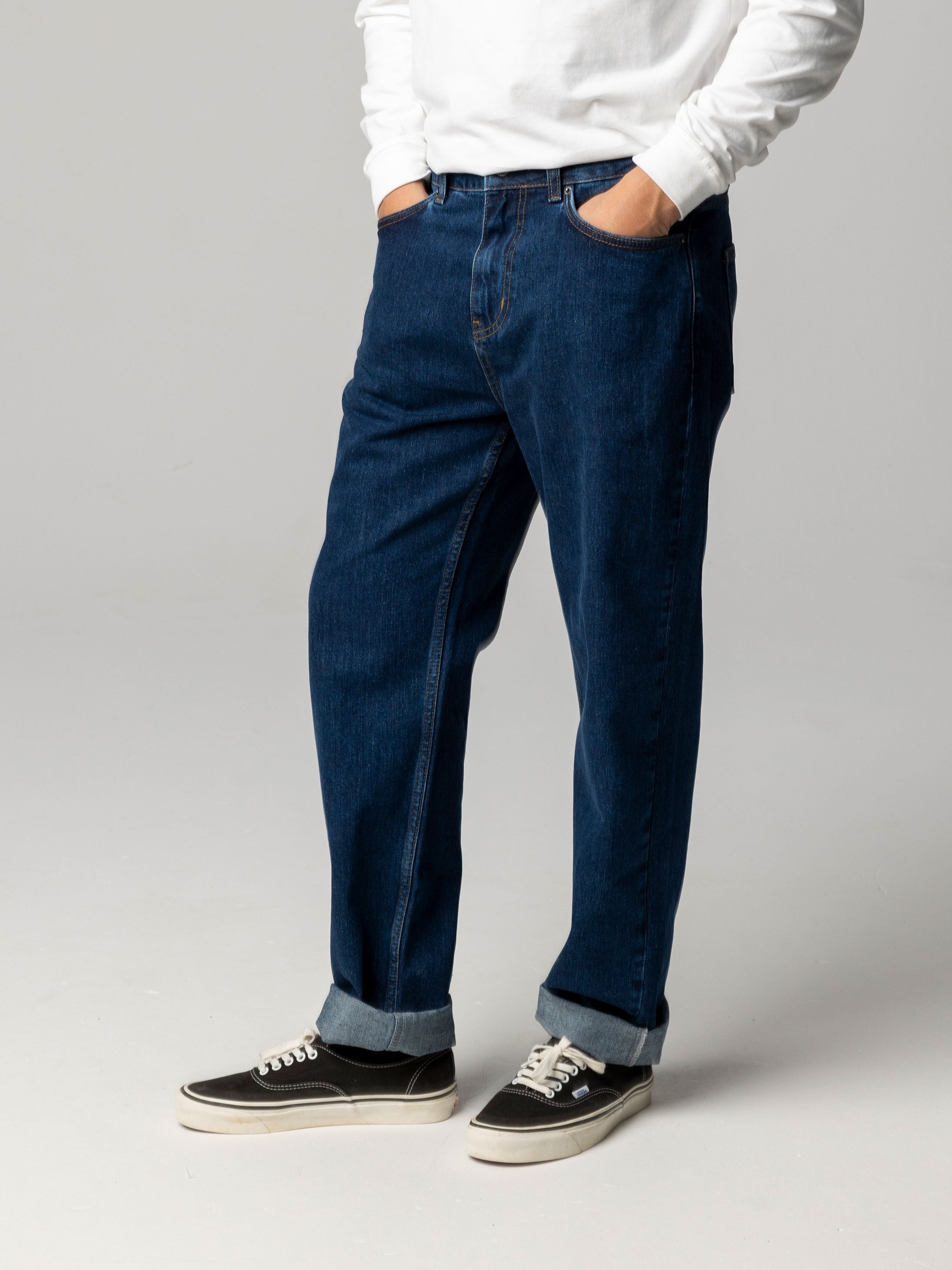 Organic Cotton Twill Jean in Dark Indigo - Marin