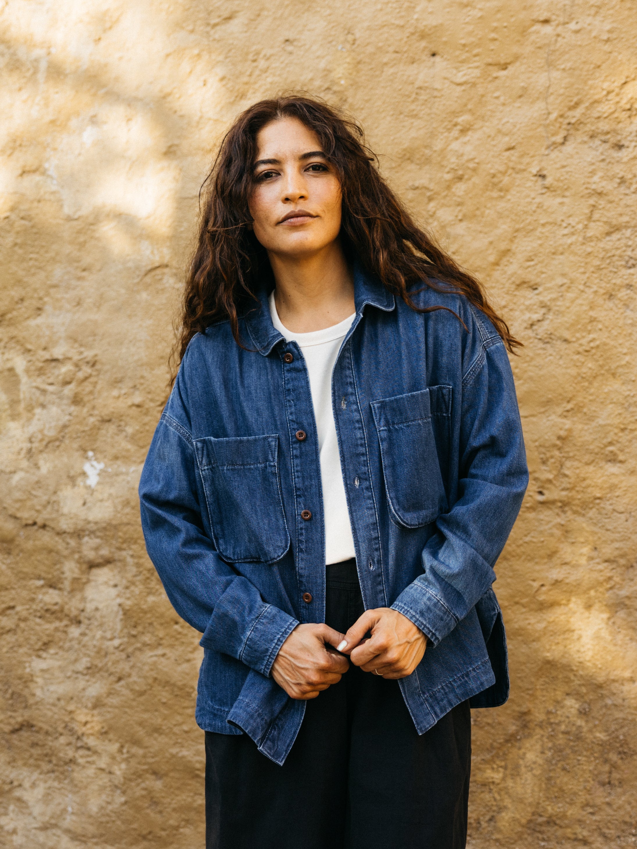 Organic Cotton Shirt in Denim - Gwavas