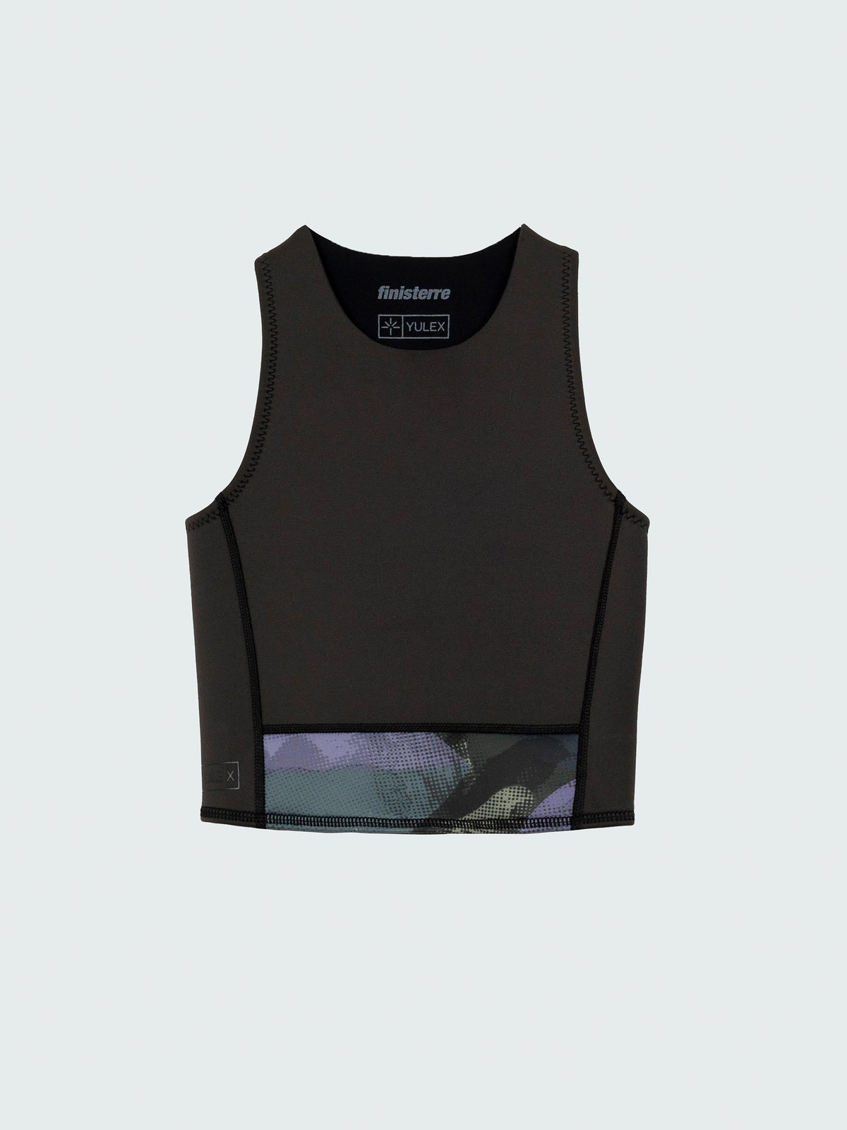 Natural Rubber Bikini Top in Raven Lofi Print - Kaia
