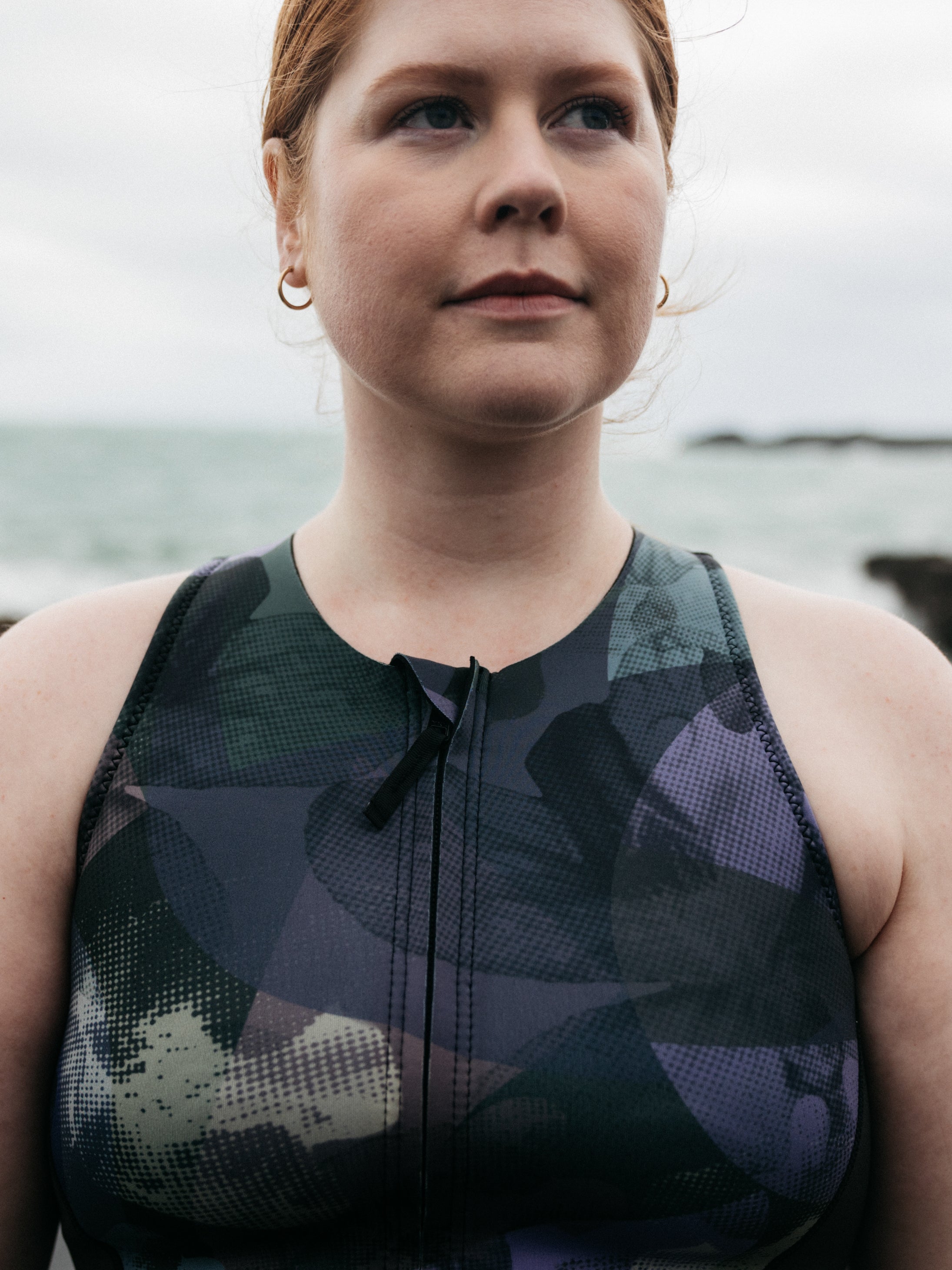 Natural Rubber Swimsuit in Raven Lofi Print - Kaia