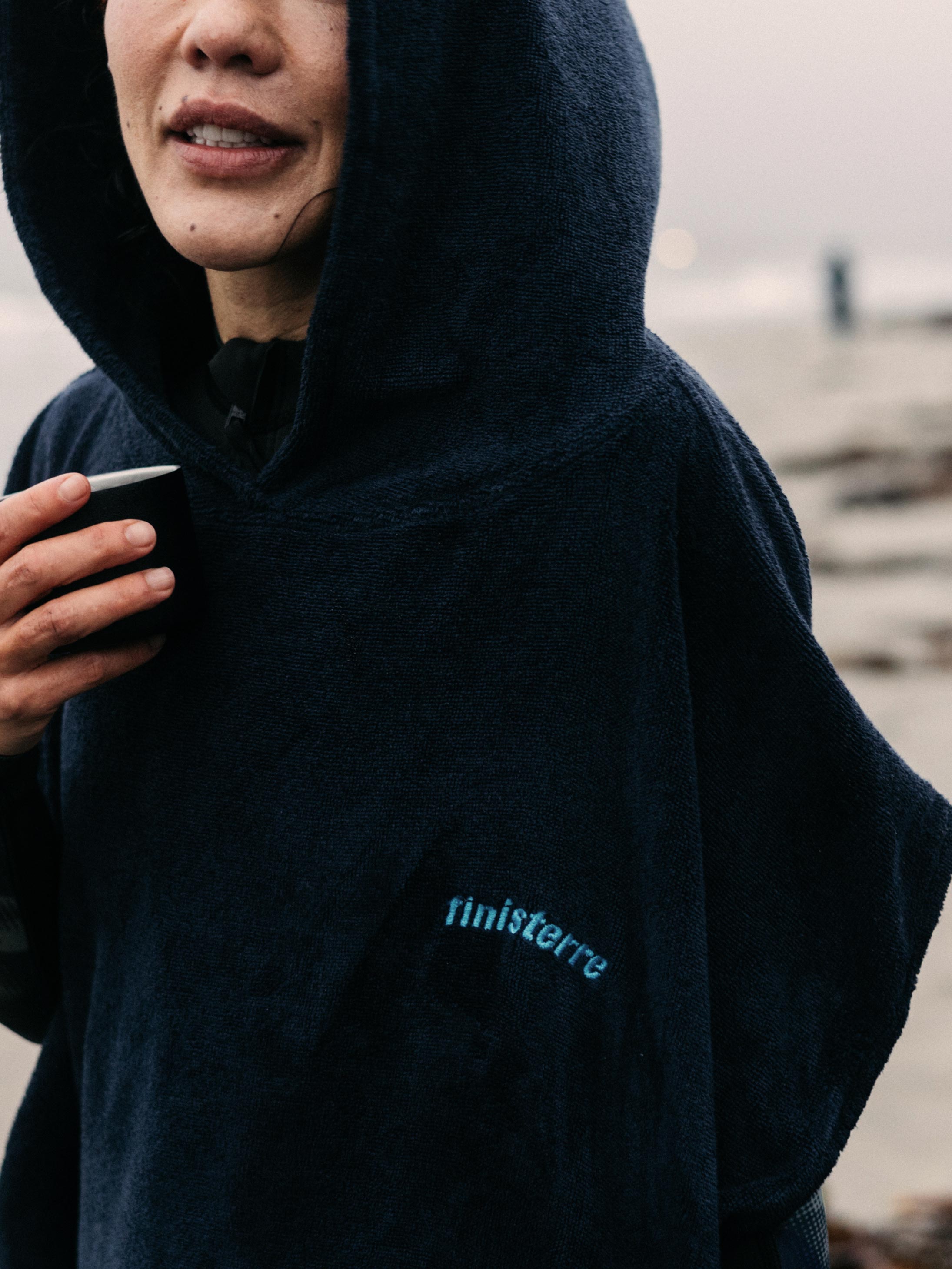 Organic Cotton Robe in Navy - Clearwater
