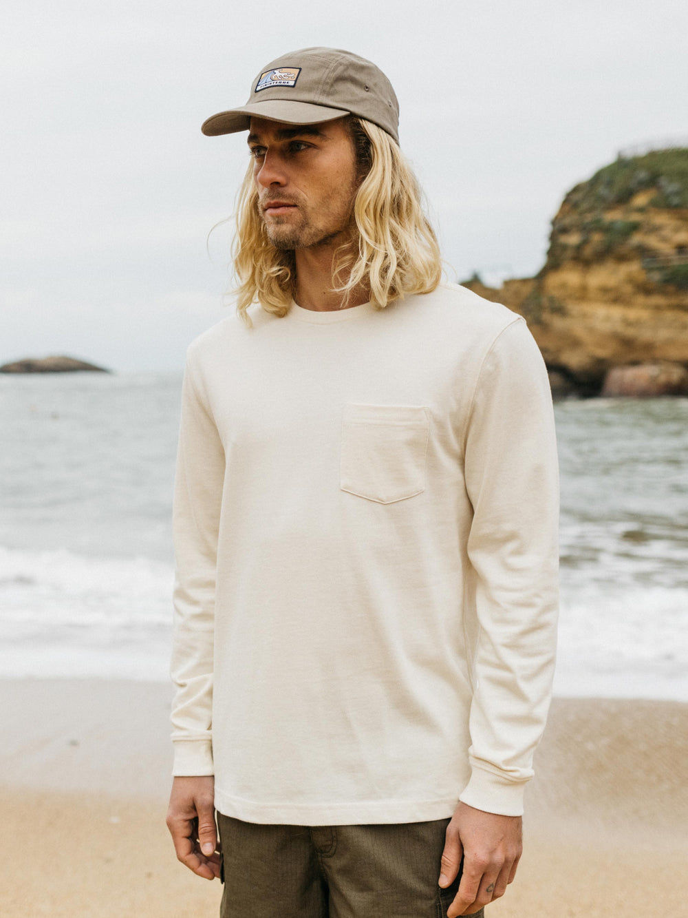 Cotton Blend T-Shirt in Ecru - Orca