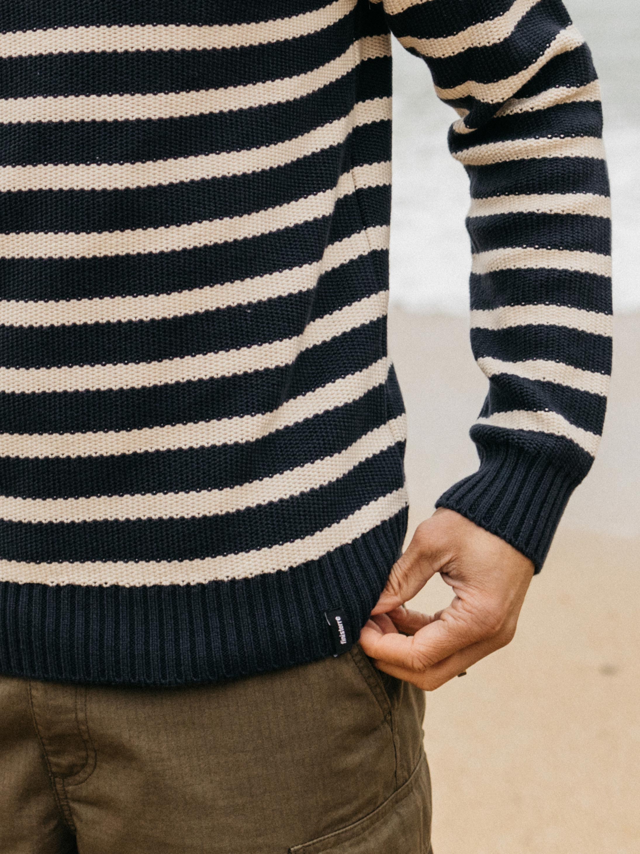 Wool Striped Jumper in Multi Stripe - Ledden