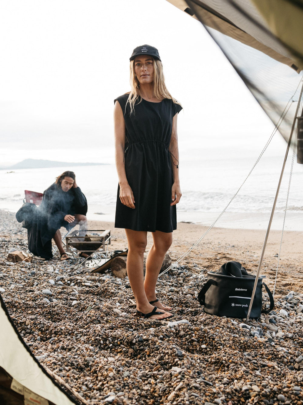 Snow Peak + Finisterre Recycled Cap in Black