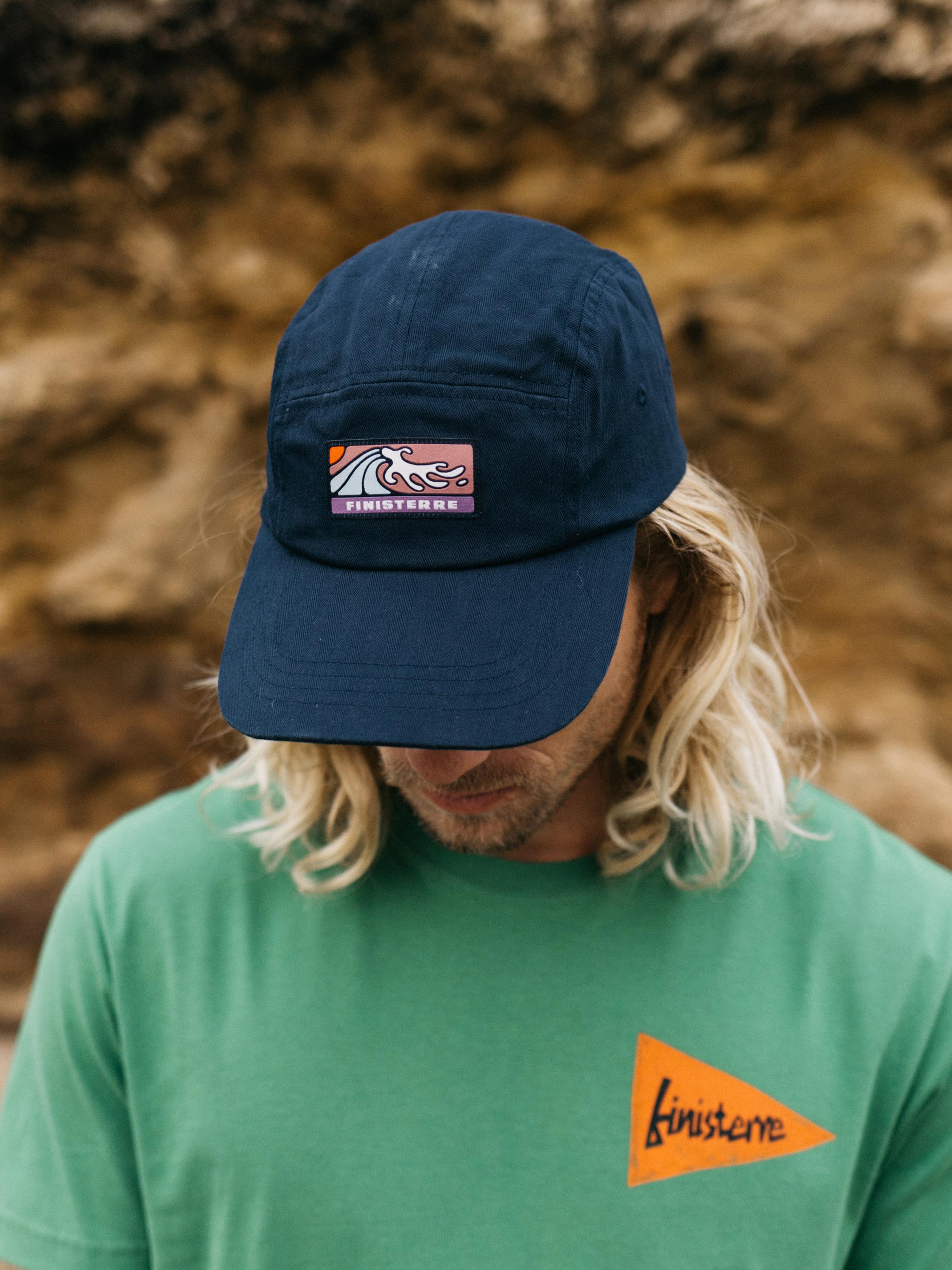 Organic Cotton Wild Wave Patch Cap in Navy - Tonkin