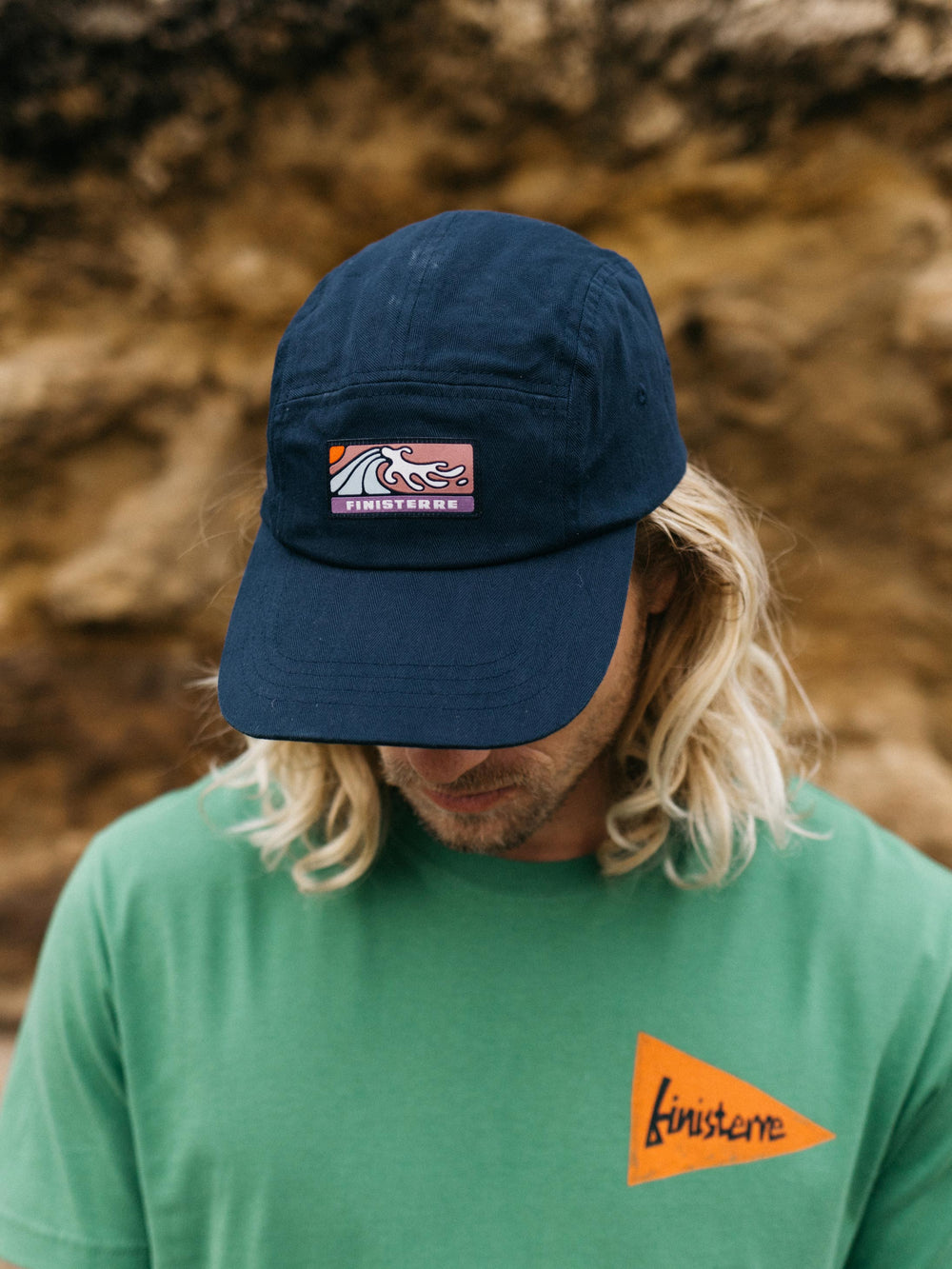 Organic Cotton Wild Wave Patch Cap in Navy - Tonkin