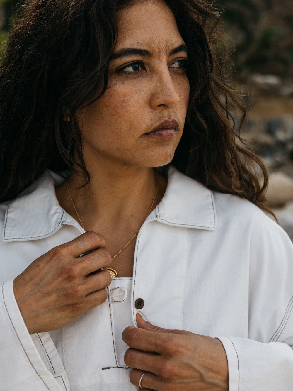 Organic Cotton Smock in Ecru - Croft