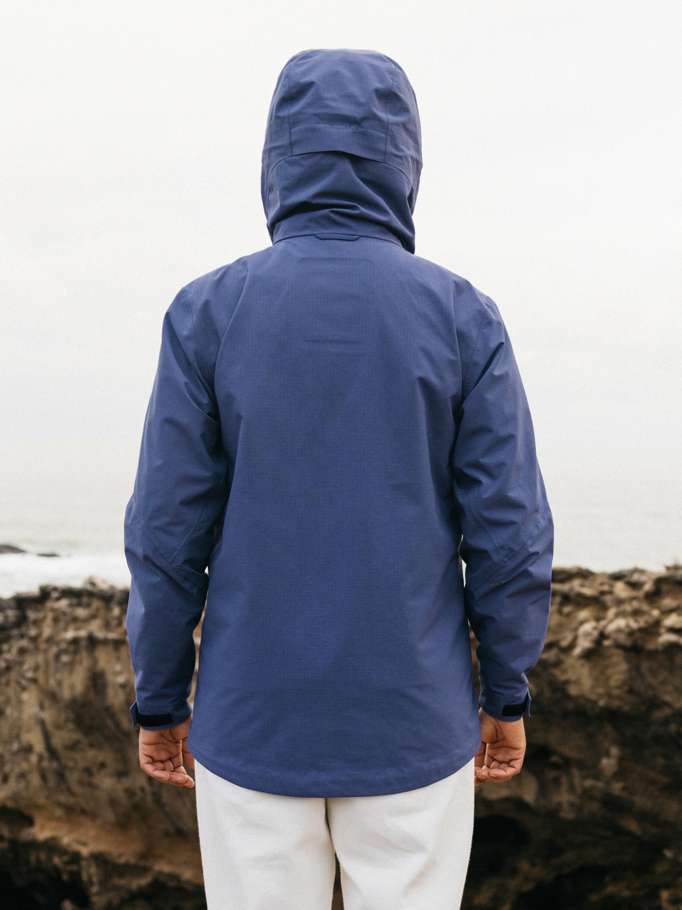 Recycled Waterproof Jacket in Navy - Stormbird