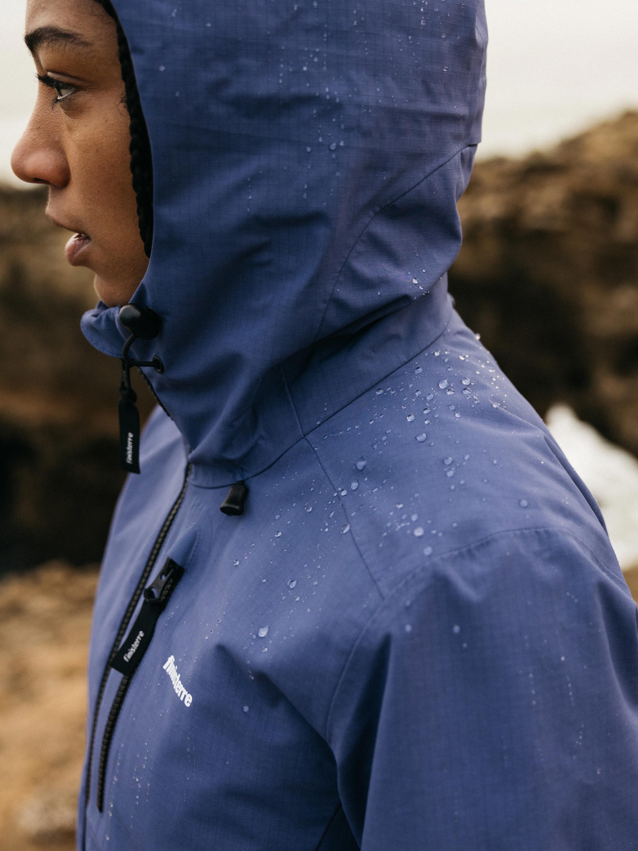 Recycled Waterproof Jacket in Navy - Stormbird