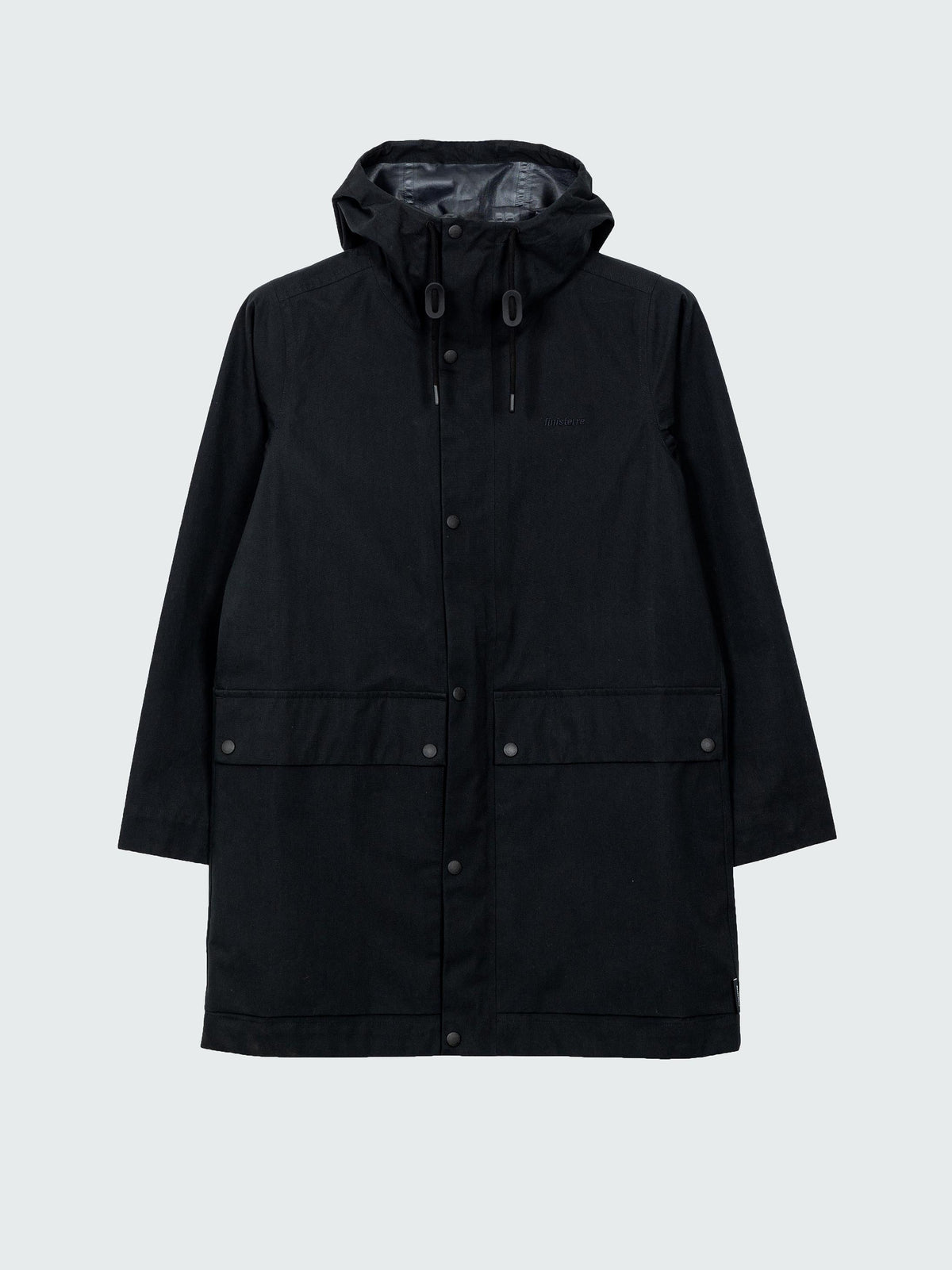 Organic Cotton Waterproof Jacket in Black - Litus