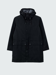 Organic Cotton Waterproof Jacket in Black - Litus