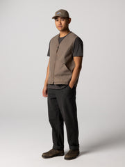 Organic Cotton Gilet in Brown - Basset