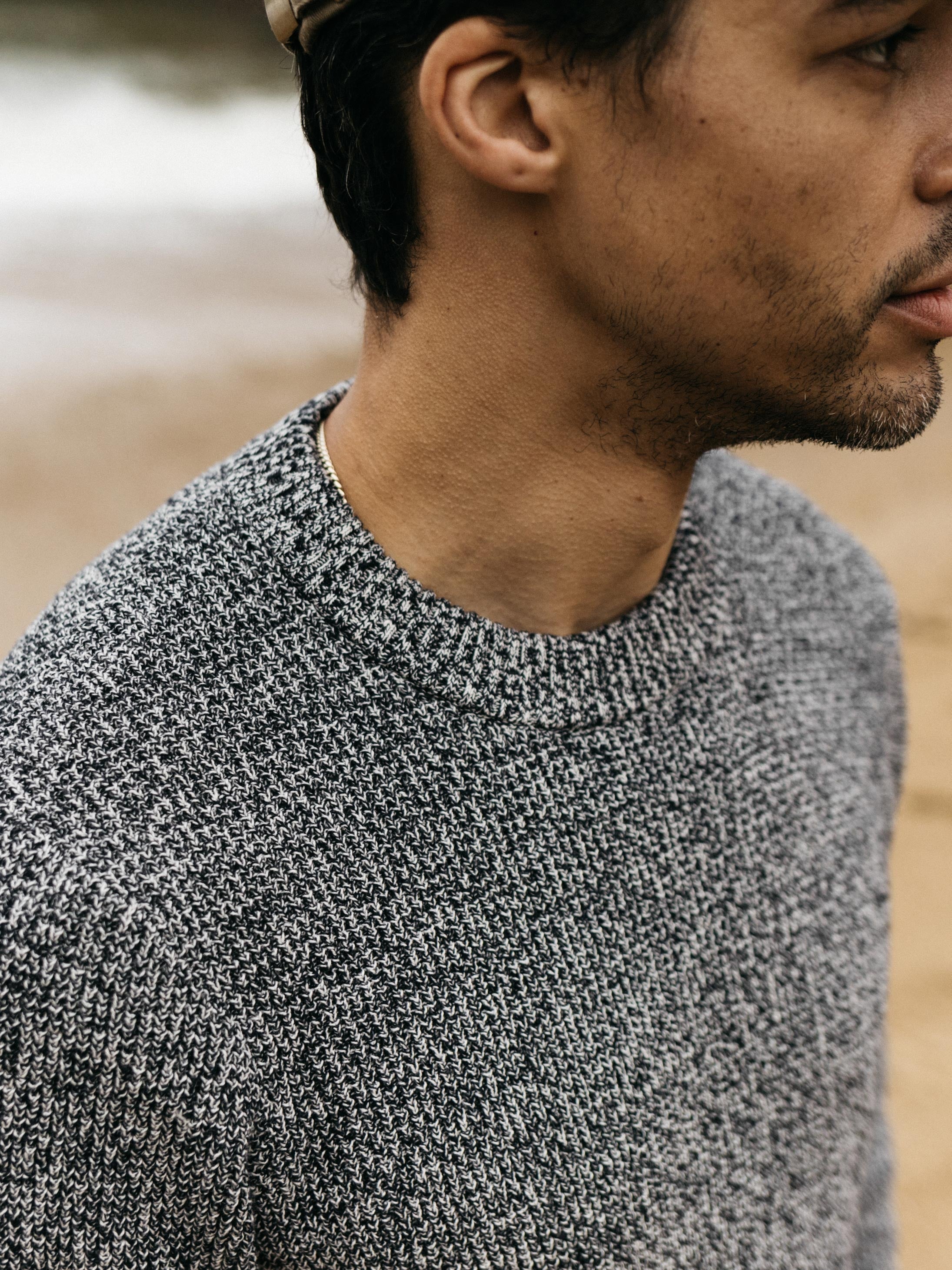 Organic Waffle Knit Navy Jumper - Trippet
